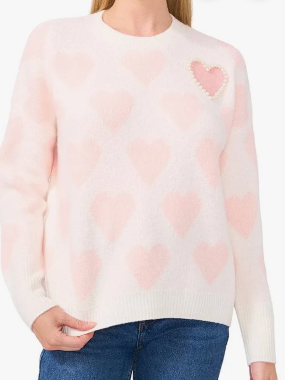 Vince Camuto Hearts Sweater